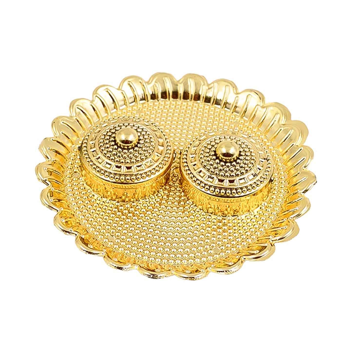 Round Shape Special Puja Thali Kumkum Thali Holder (1 Pc Big)