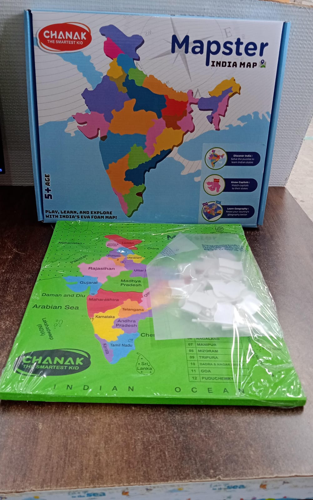 Aditi Mapster India Map Eva Foam Puzzle Set