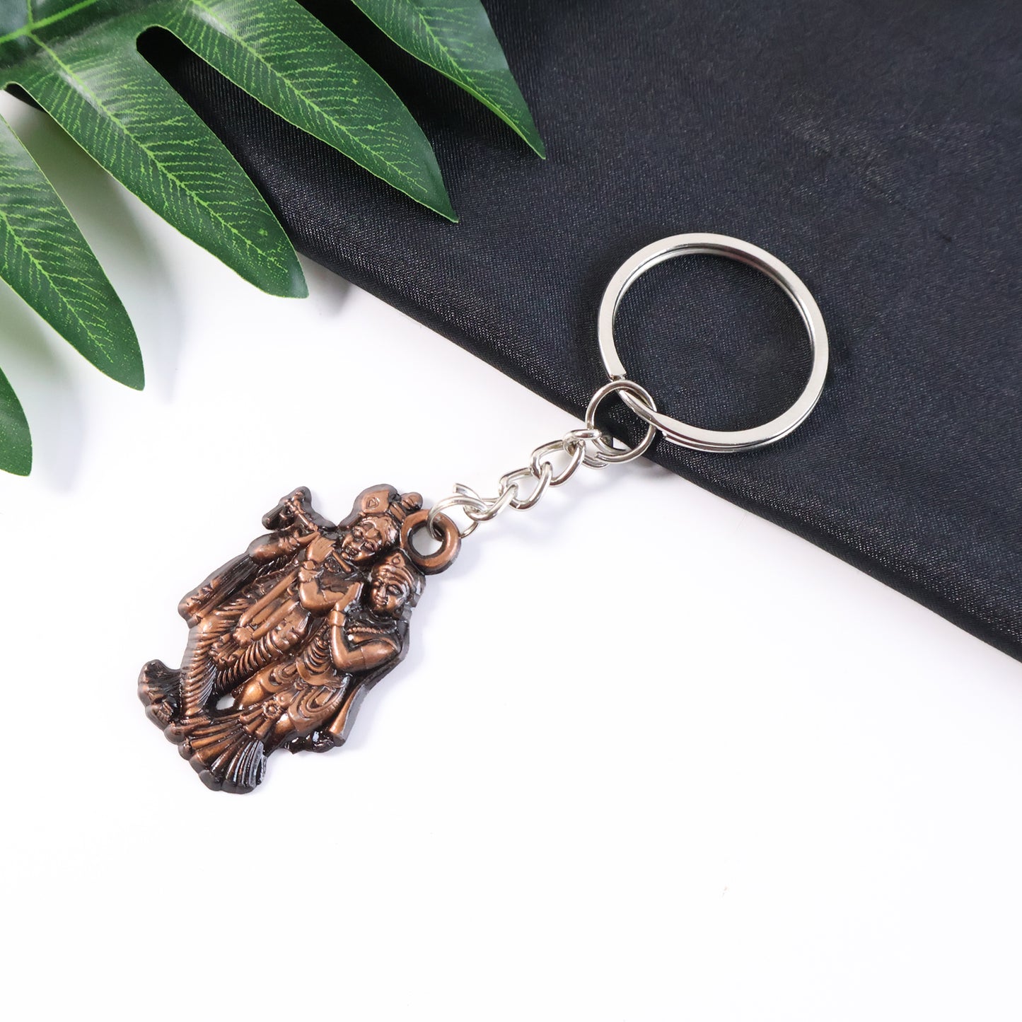 Radha Krishna Metal Keychain (1 Pc)