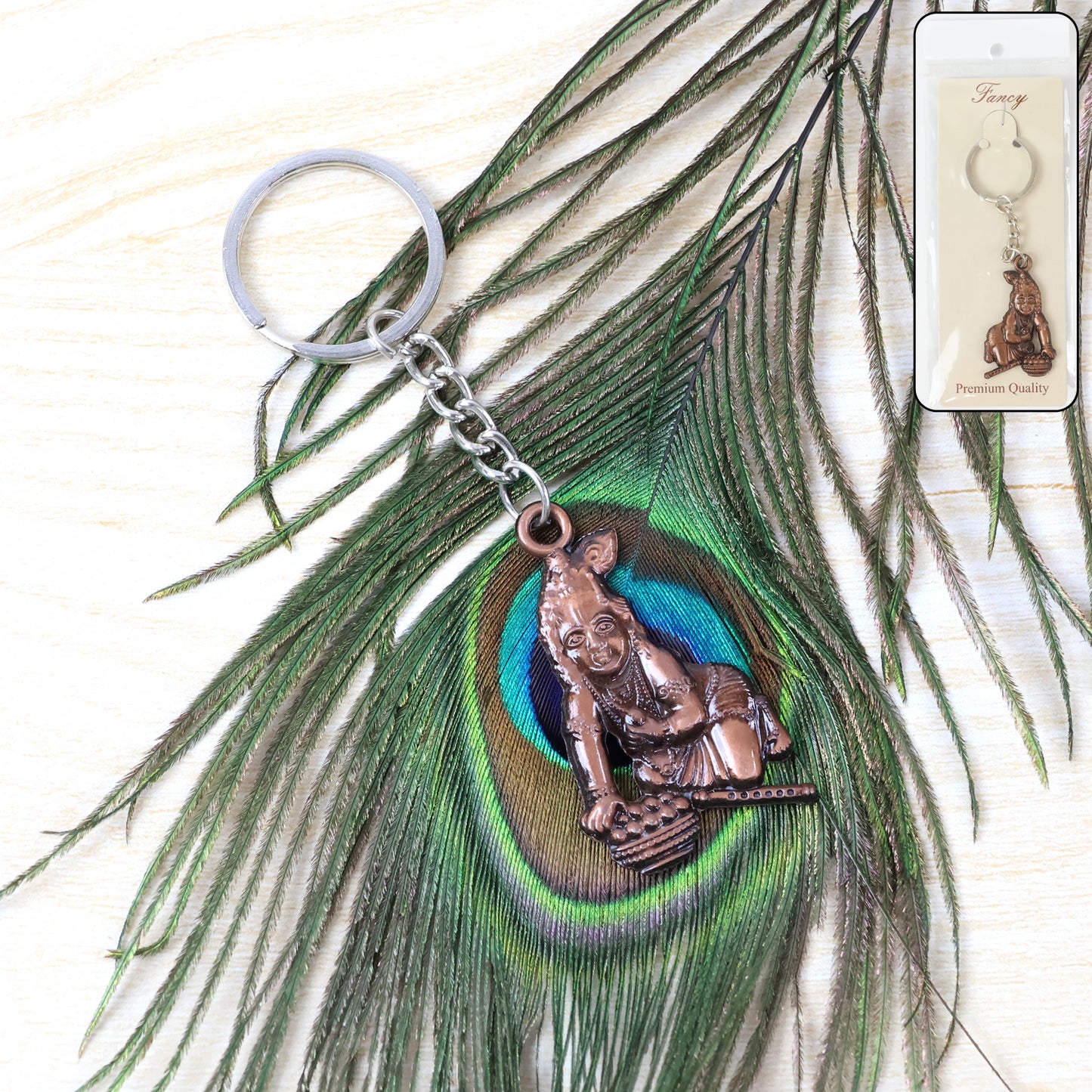 Bal Krishna Crawling Design Keychain (1 Pc)