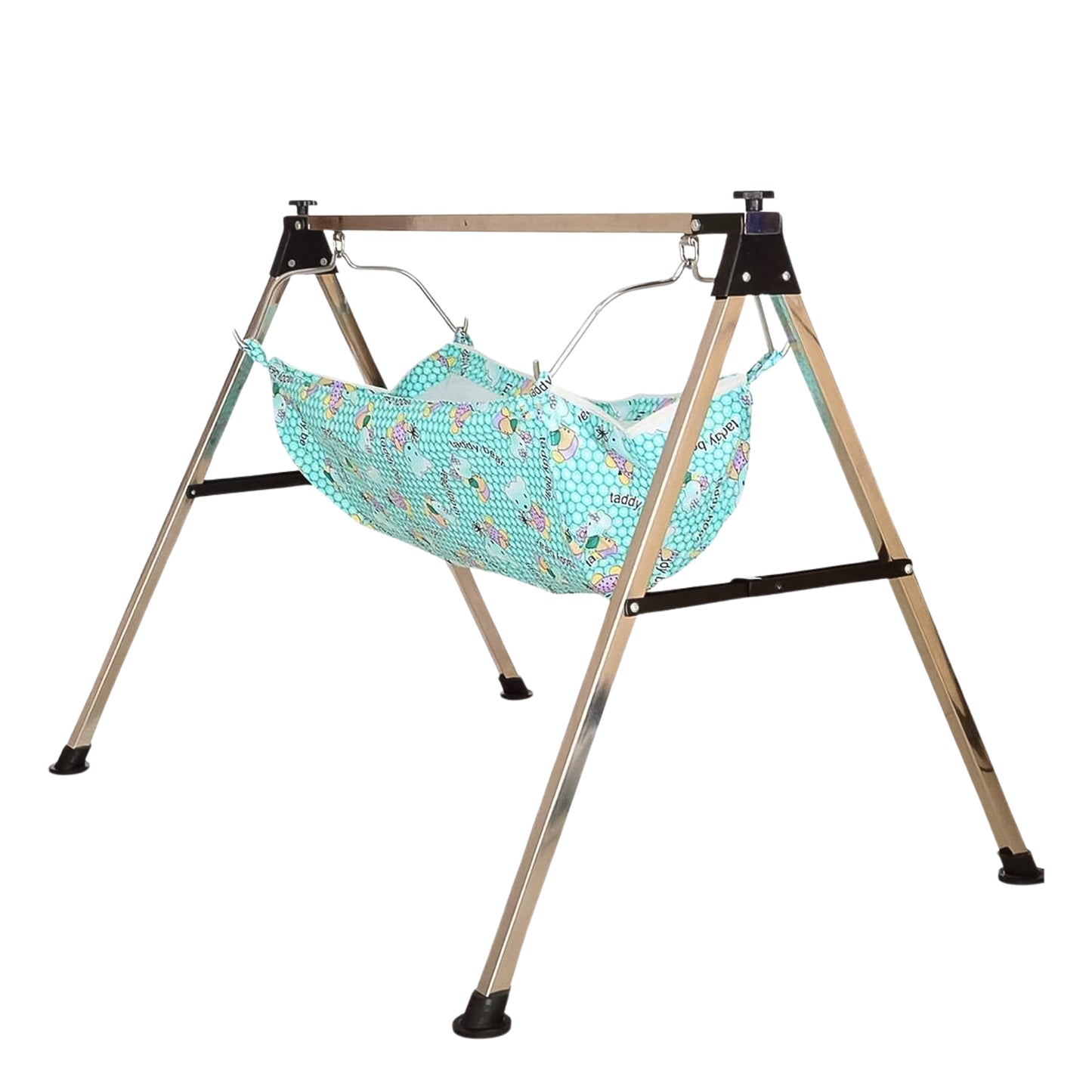 Baby Boys And Girls Portable Folding Swing Stainless Steel Stand (1 Pc)