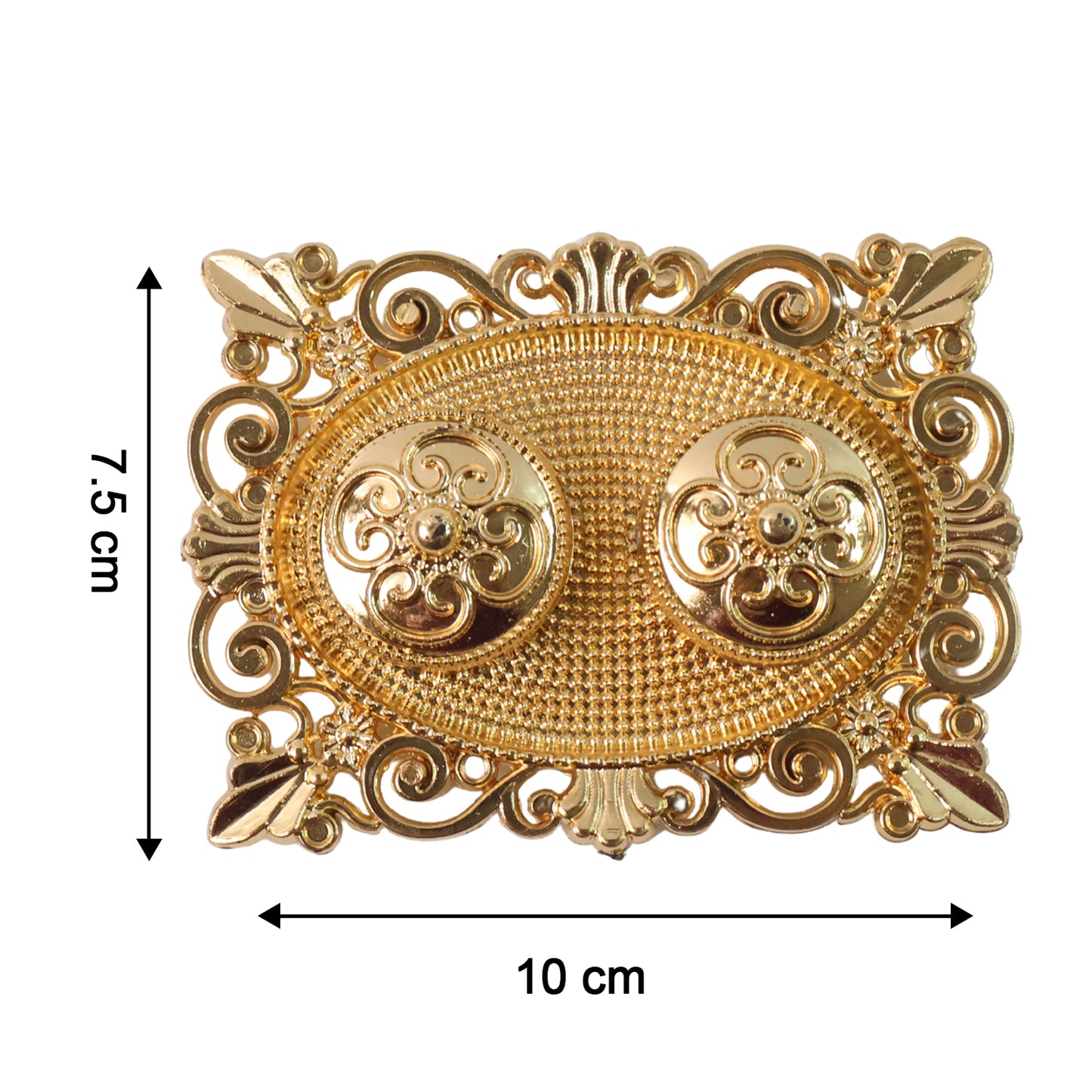 Royal Ornate Oval Pooja Thali - (1 Pc)