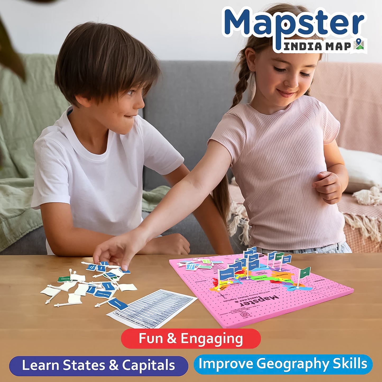 Aditi Mapster India Map Eva Foam Puzzle Set