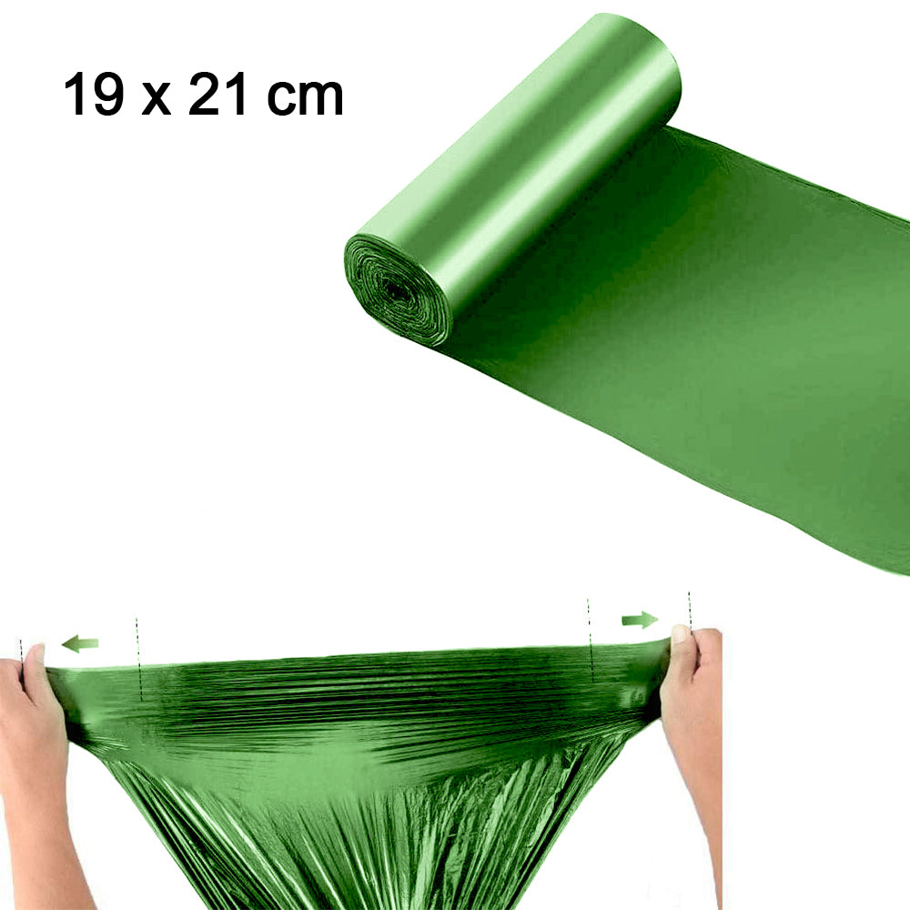 Bio-degradable Eco Friendly Garbage  Trash Bags Rolls (19 X 21) (Green)