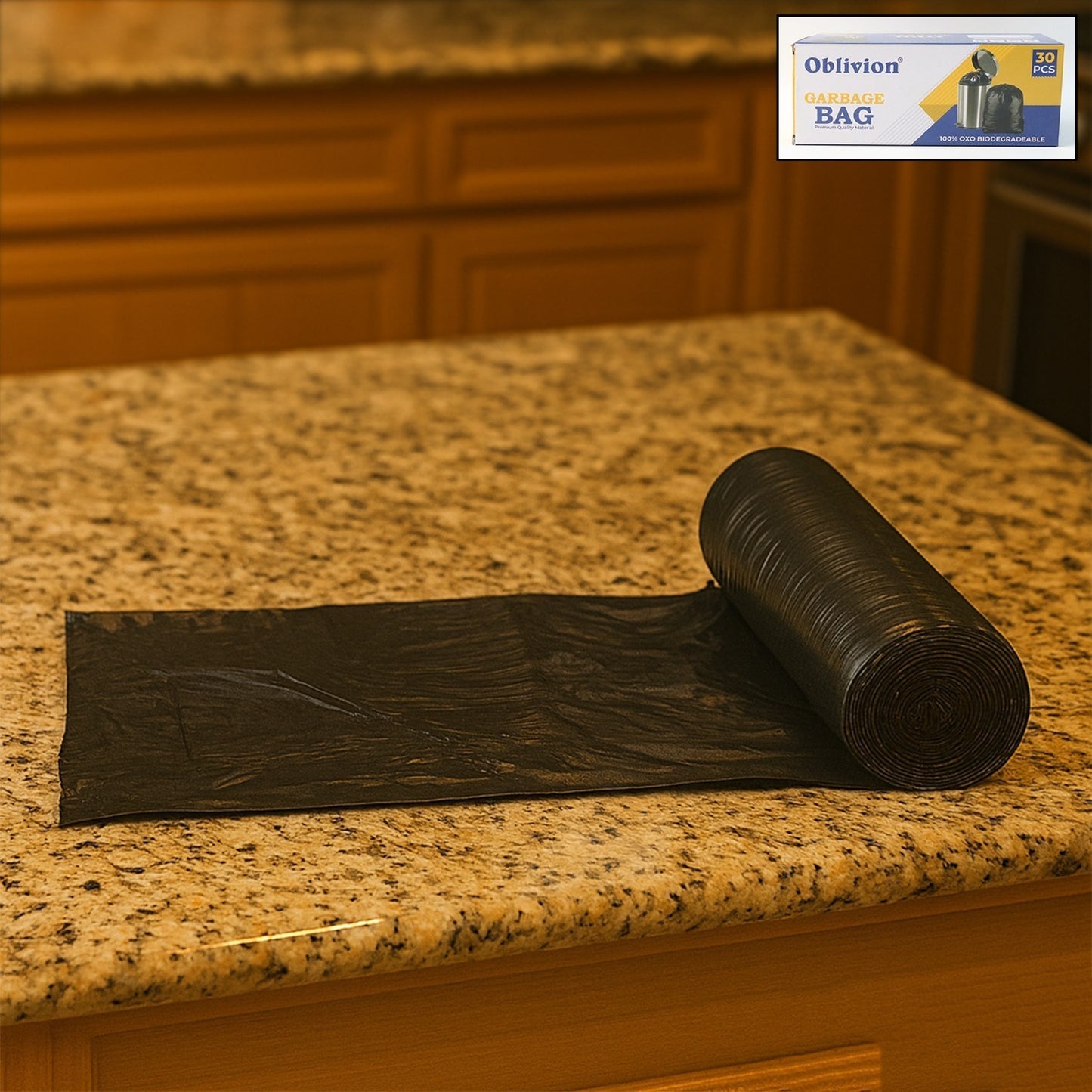 Disposable Eco-friendly Garbage  Dustbin  Trash Bag (Pack Of 30) (Size 19x21)