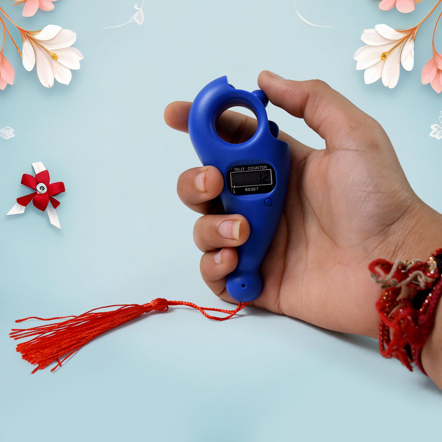 12828 Digital Tasbihtasbeeh Digital Tally Counter Wooden Religious Tally Counter Digital Beads (For Zikrnaam Jaap)