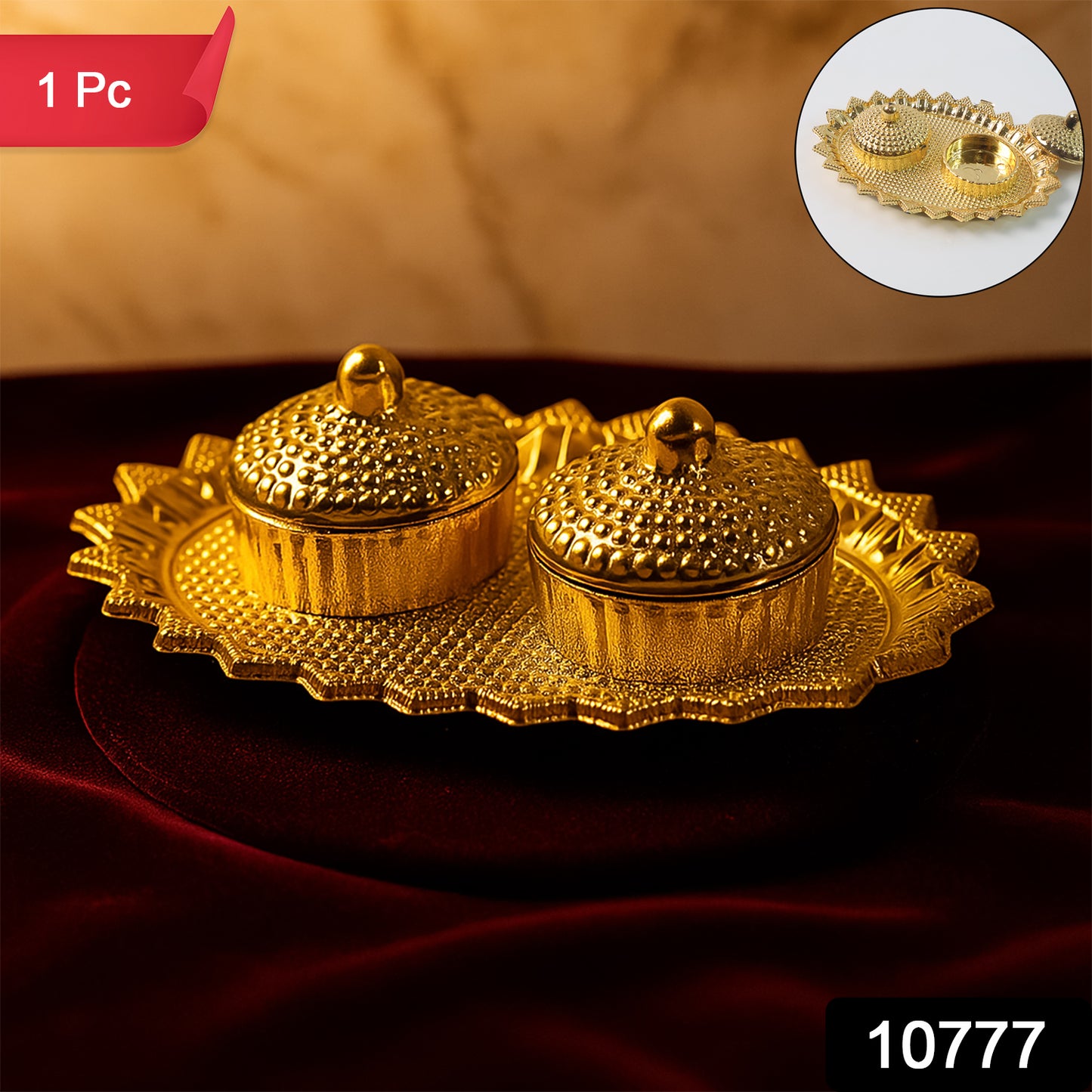 Pooja Kumkum  Rolichawal Holder - (1 Pc)