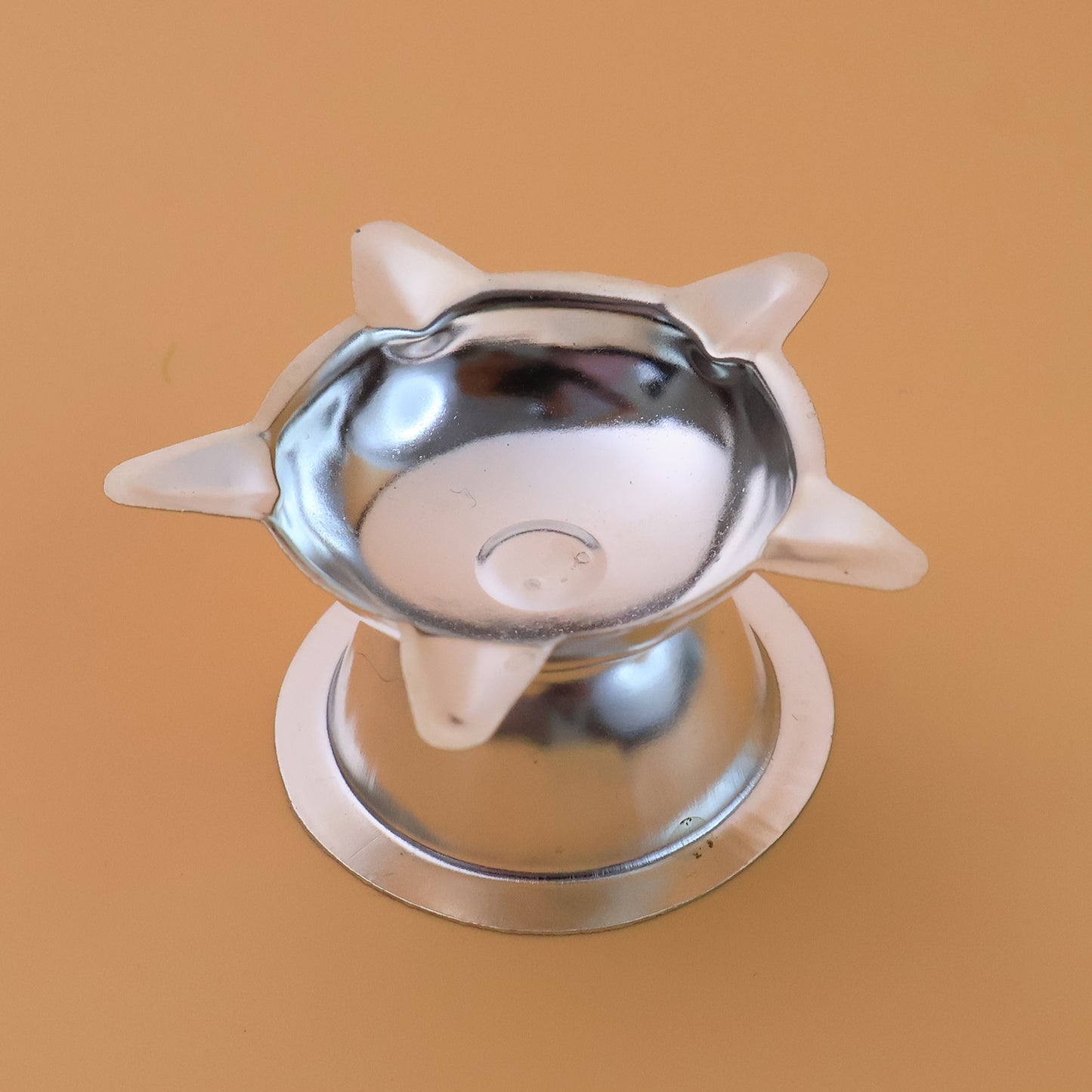 Stainless Steel Lotus Design Diya (1 Pc)