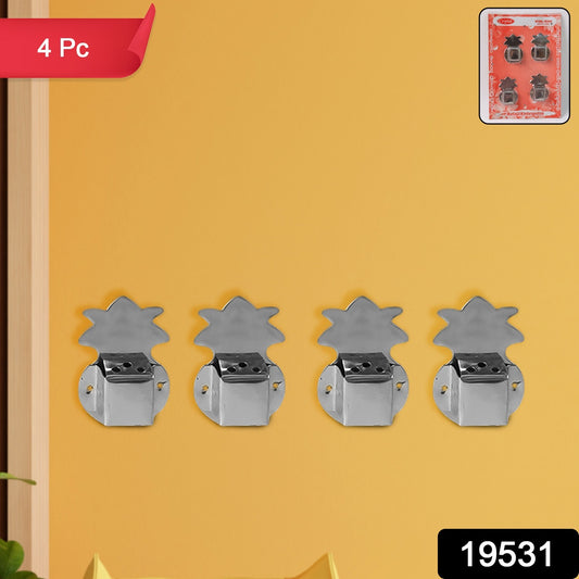 Stainless Steel Wall Mounted Hook Hanger Set (4 Pc)