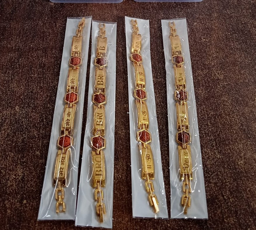 Gold Plated Hexa Bead Bracelet Rakhi For Brother  (1 Pc)