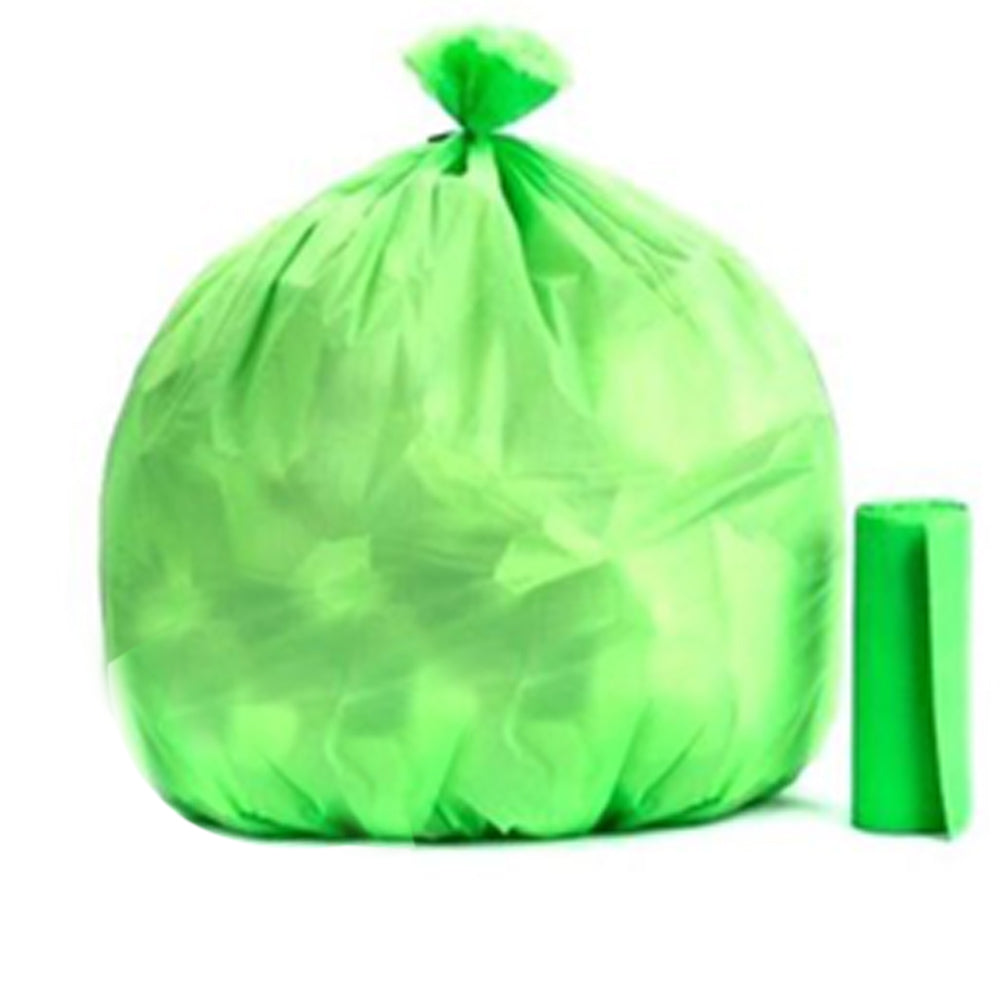 Bio-degradable Eco Friendly Garbage  Trash Bags Rolls (19 X 21) (Green)