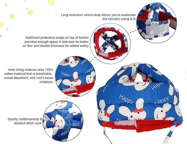 Baby Head Protector, Adjustable Size Baby Learn to Walk Or Run Soft Safety Helmet