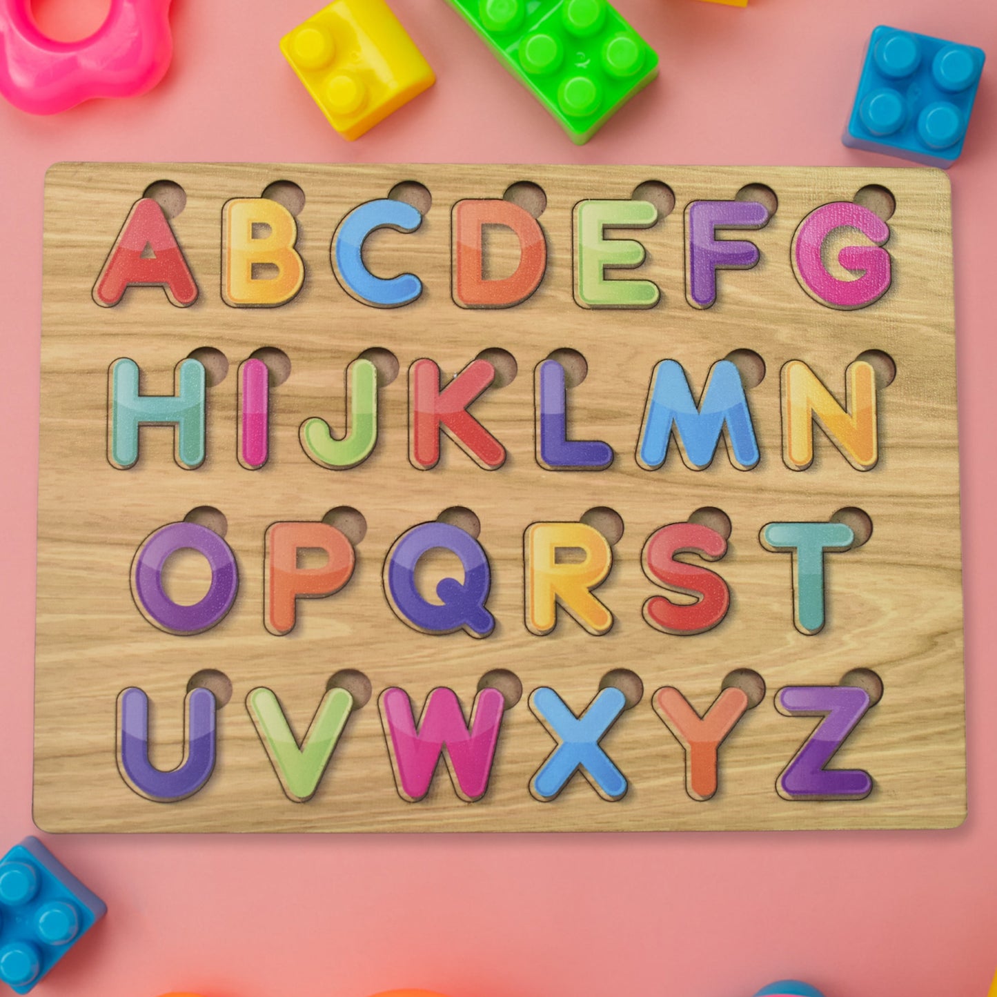 Wooden Puzzle Learning Board For Kids - (1 Pc  Mix Design  Random)