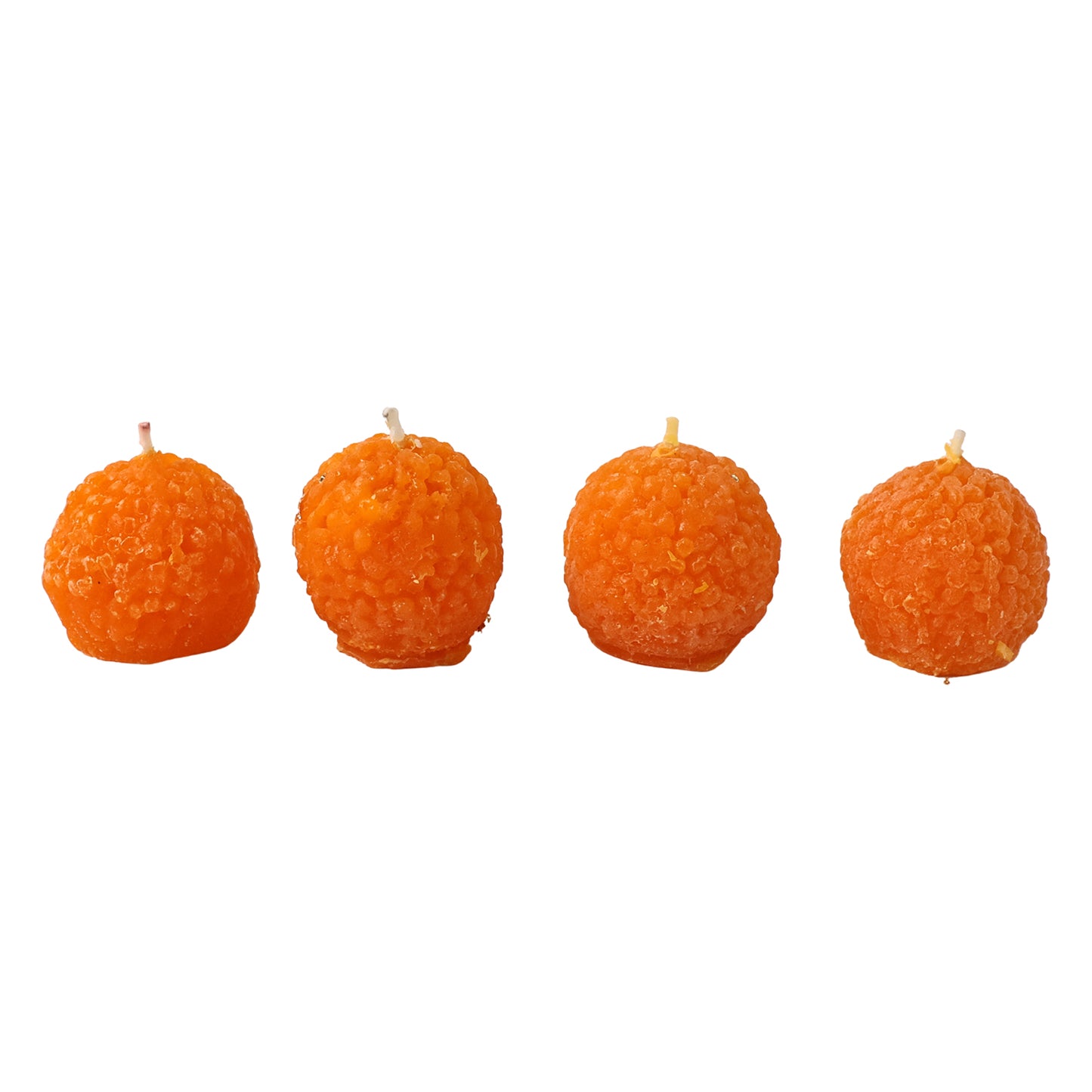 Laddu Shaped Decorative Wax Candles (4 Pc  Set)
