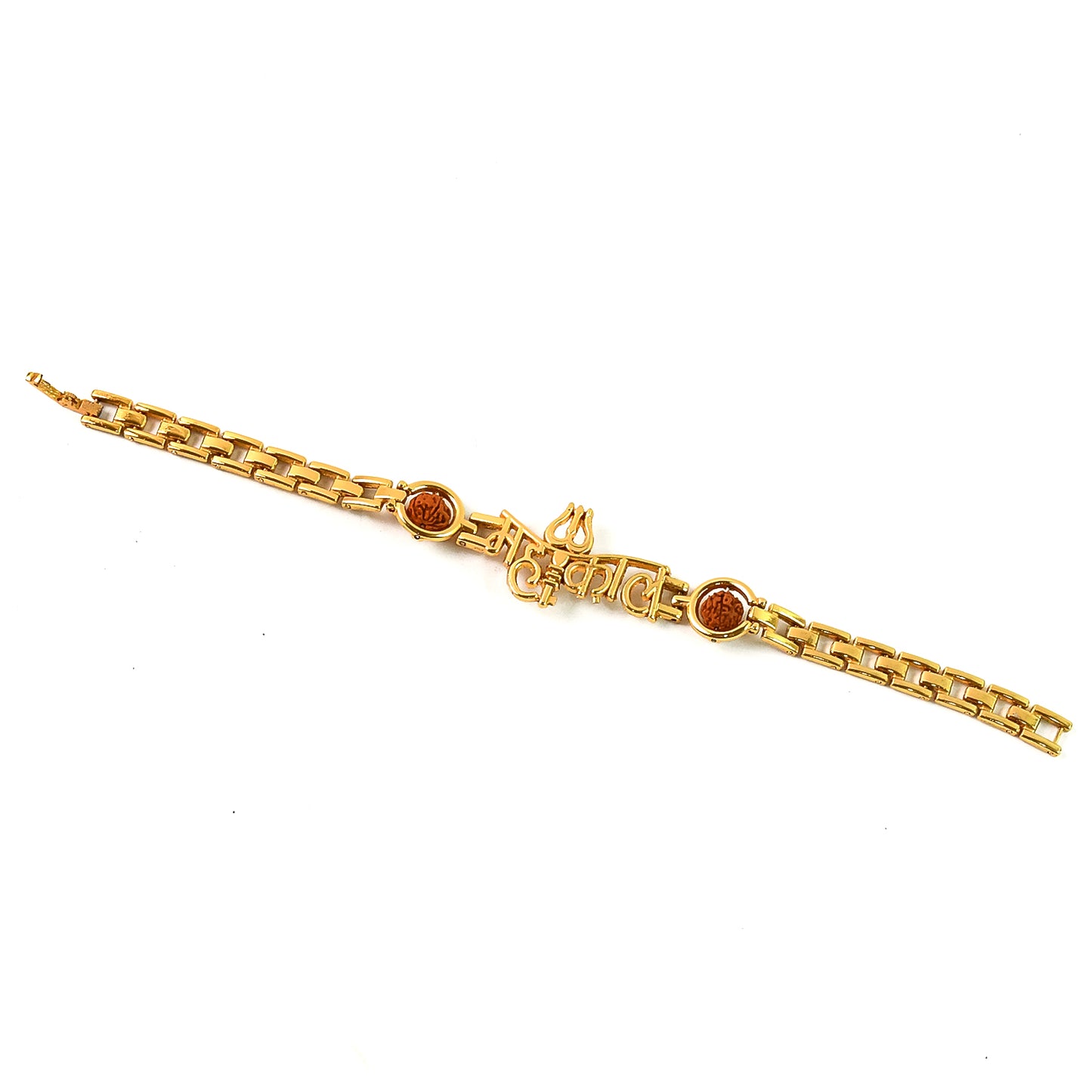Mahakal Trishul Design  Rudraksh Beads Bracelet Rakhi