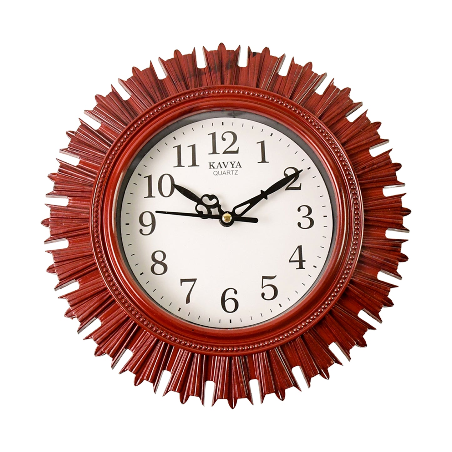 4918 Wooden Look Designer Wall Clock Plastic Decorative Latest Wall Clock Battery Operated Round Easy To Read For Roomhomekitchenbedroomofficeschool