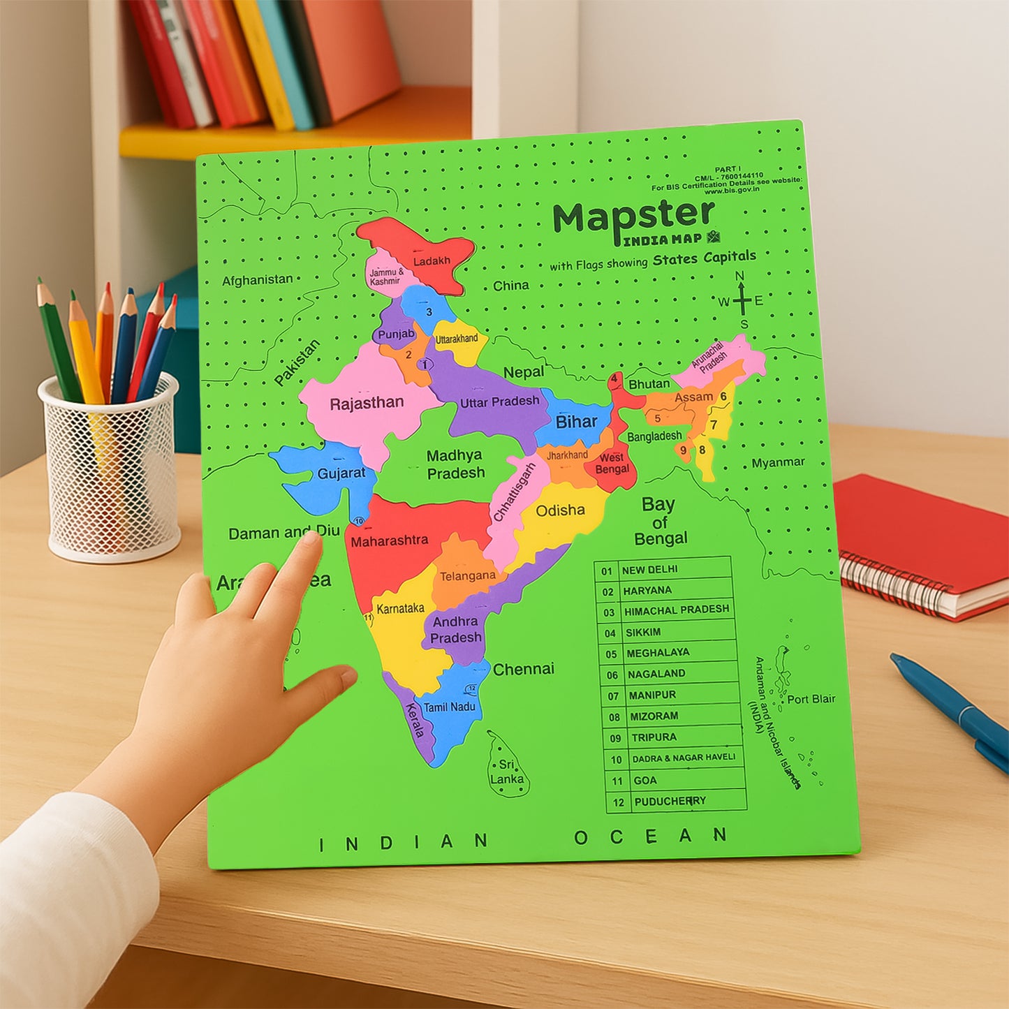 Aditi Mapster India Map Eva Foam Puzzle Set