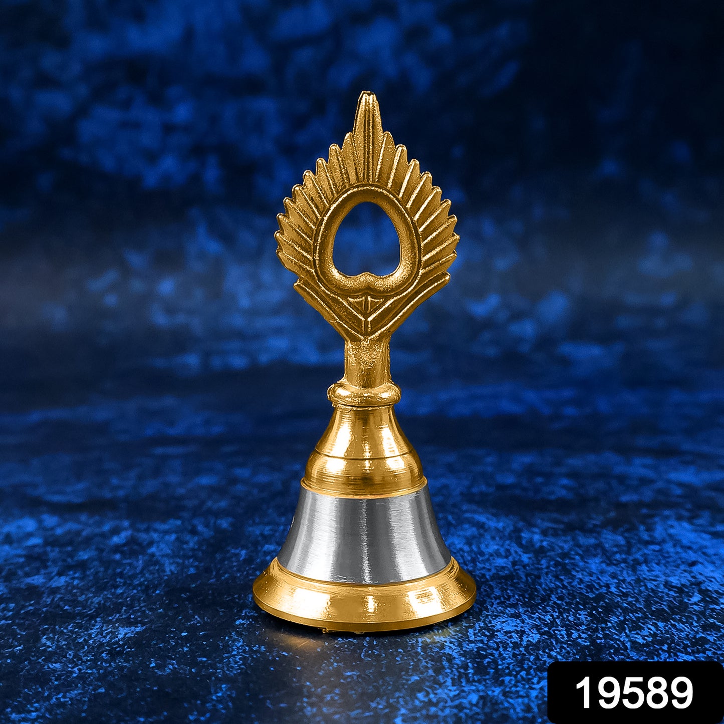 Brass And Steel Temple Ghanti (Pooja Bell)  Decorative Spiritual Accessory