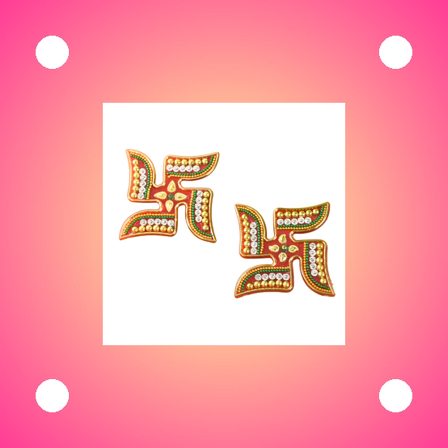 Decorative Swastik Sticker (2pc Set)